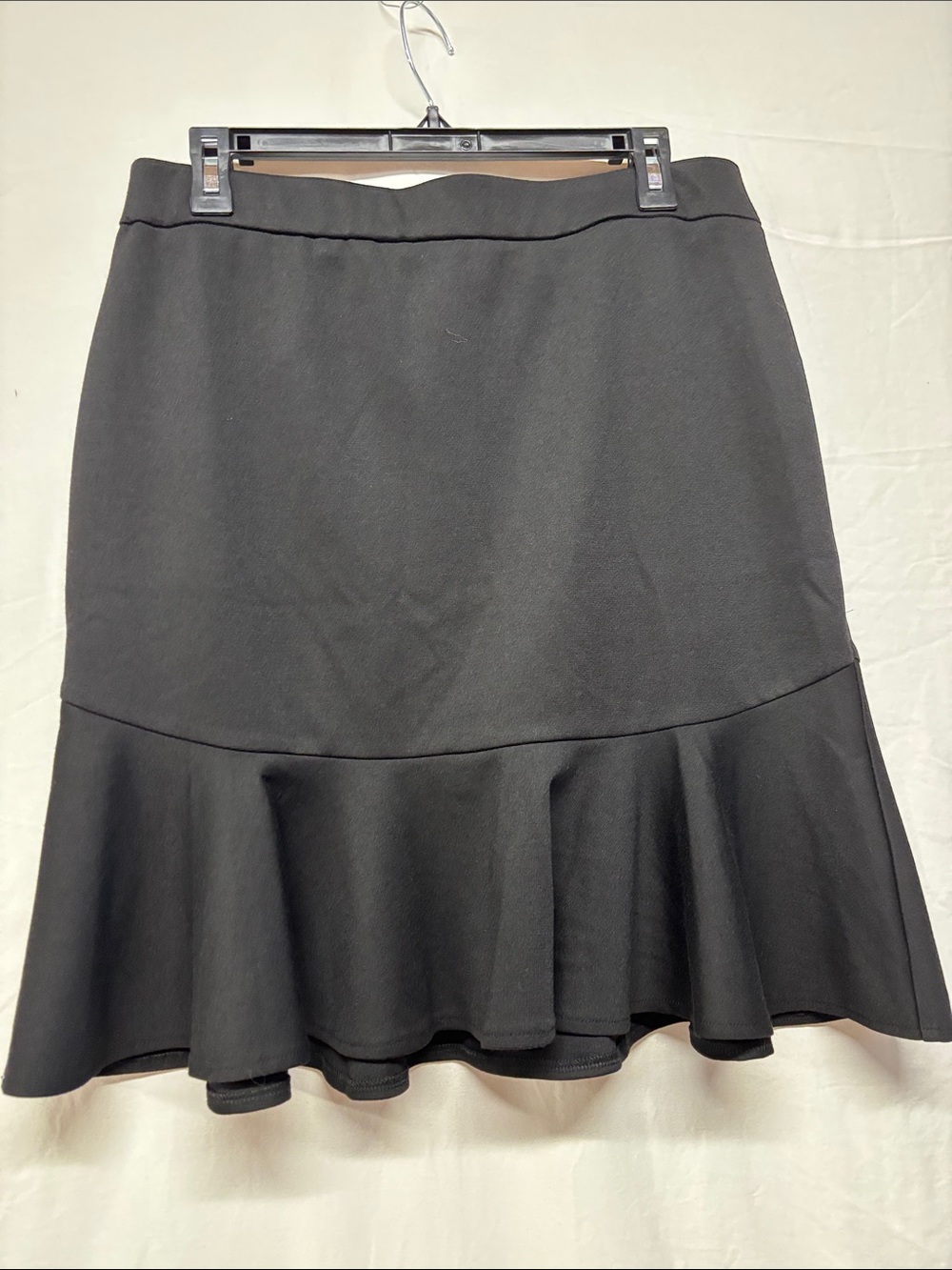Reitmans Black A-Line Flounced Hem Skirt